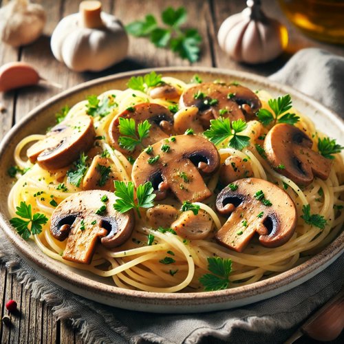 Knoblauch-Pilz-Pasta ohne Sahne