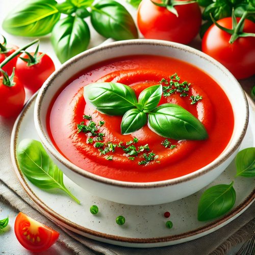 Tomatensuppe mit frischen Kräutern